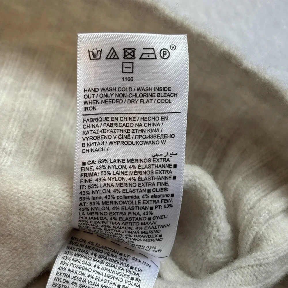 NWT Athleta Westwood Sweater MSRP $169 Oatmeal Neutral XL Wool Blend Minimalist - Picture 7 of 12